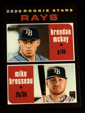 2020 Topps Heritage RAYS ROOKIE STARS Brendan McKay, Mike Brosseau item 1