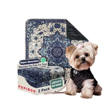 PUPIBOO Washable Dog & Cat Pee Pads - Super Absorbent Reusable Puppy Training Pa
