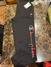 Champion Authentic Athleticwear Boy's XL Black Jogger Pants Fleece Logo Pull-On