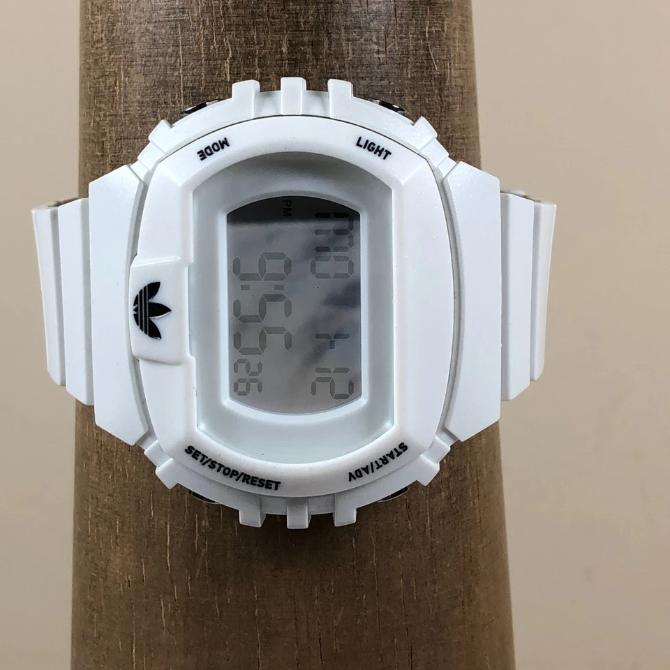 Adidas Men ADH6125 Multifunction White Rubber Quartz Digital 42mm Watch 7 1/2" - Image 2 of 4