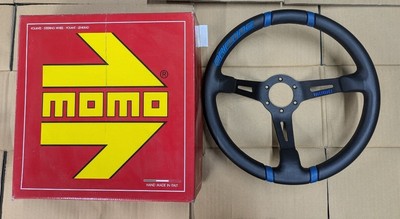 Excellent condition MOMO DRIFTING 35Φ blue steering wheel