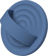 Blue Magnetic Phone Ring Grip   MagSafe Finger Holder   Secure Silicone Strap