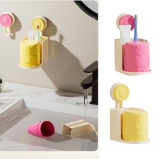 Space Efficient Toothpaste Holder Removable Suction Cup Bathroom Storage Not