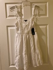 Wild Fable New With Tags White Spaghetti Straps Sun Dress Size Medium