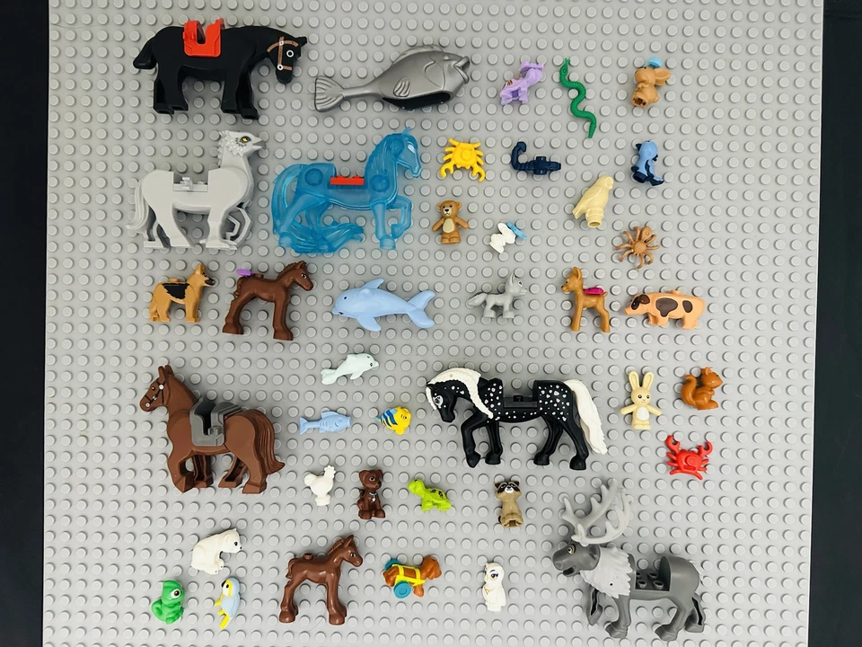 Lote De 10 Onzas Aleatorio Lego Animal Caballo Rata Conejo Perro Gato Camello Serpiente Foto 3 de 4