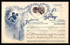 Postcard Operetta Tip Top by J. Schnitzer and Sig. Schlesinger, Song A Rendez Vous  