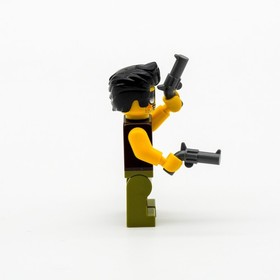 Monster Fighters Frank Rock Minifig + Gray Pistols x Brown Top 2 LEGO mof015