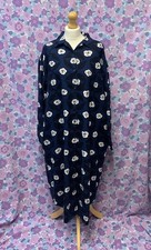 Marimekko x Uniqlo Women’s Blue & Black Flower print Long Shirt Dress XL 18-20