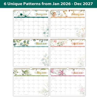 2026-2027 Wall Calendar - January 2026 - December 2027,