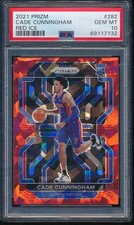 2021 Panini Prizm 282 Cade Cunningham RC Rookie Red Ice PSA 10