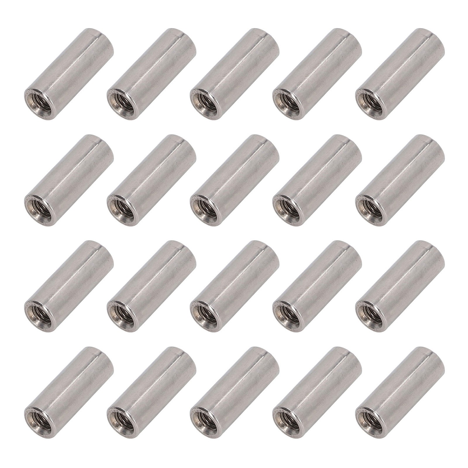 20Pcs Stainless Steel M5 Round Connector Nut For Firm Connection On Threaded