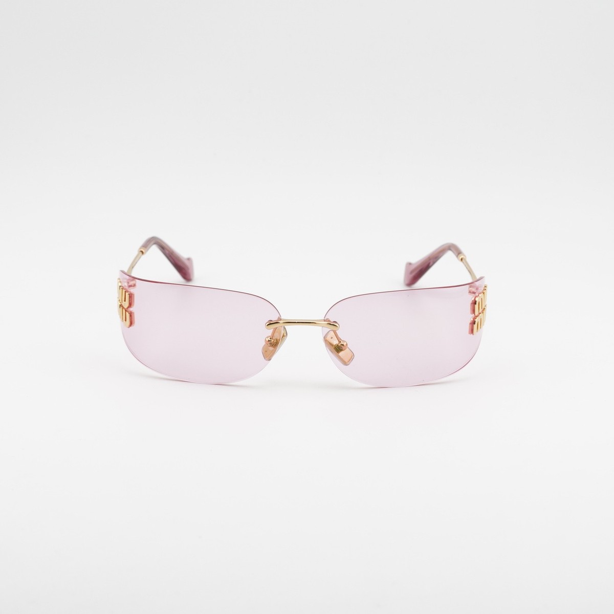 Miu Miu MUA51S 5AK90Y Gold/Pink 75-14-110 Sunglasses New Authentic