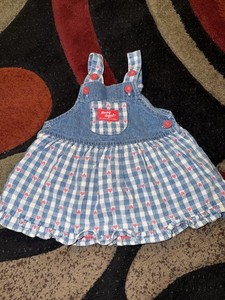 VINTAGE HARD TO FIND TODDLER OSH KOSH BGOSH HEARTS DRESS