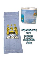 Retro Manchester City Kids Fleece Sleeping Bag Official New With Travel Bag