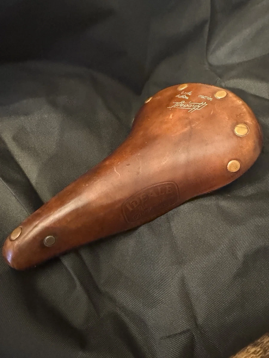 Selle Ideale TB 39 Cuir Vélo Vintage, Fabrication Française Années 1970, Course/route