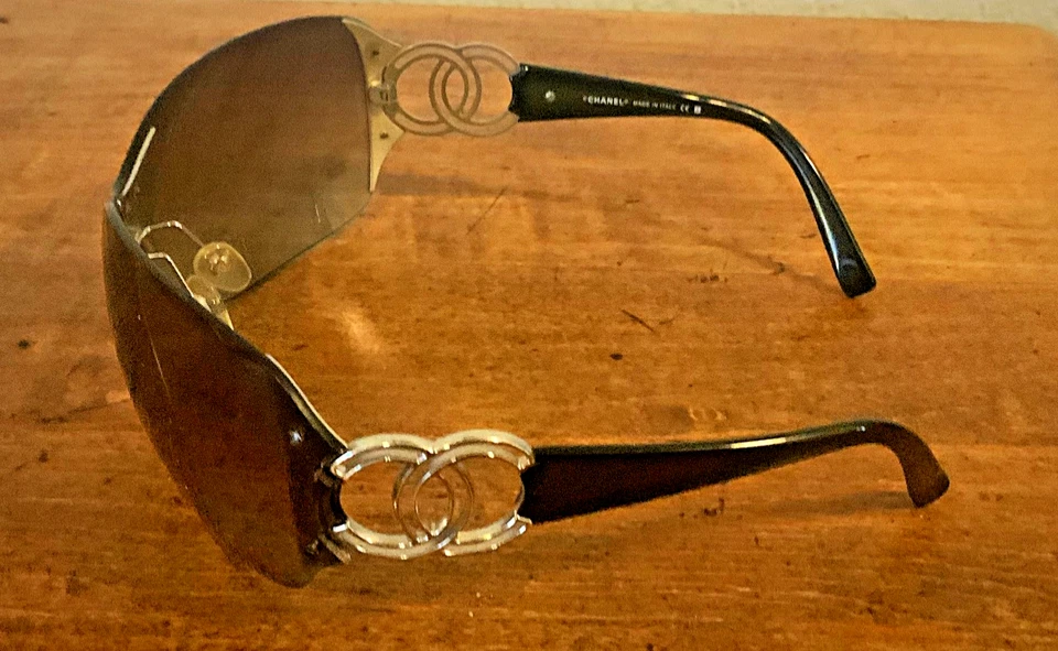 CHANEL 4147 RIMLESS SUNGLASSES BROWN TINT A WOMENS FASHION DESIGNER BEAUTY - Image 4 of 4