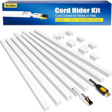 116In Cord Hider Kit, Cord Covers for Wires on Wall, Cord Hider for Wall Mount T