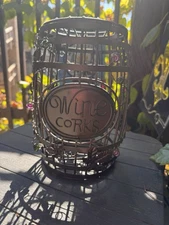 Metal Wire Rustic Wine Barrel Cork Cage Cork Holder