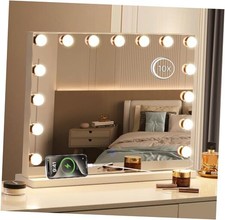 Hollywood Vanity Mirror with Lights, 23"x18" 23"x18" with 10x magnifier Set