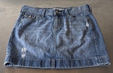 Vintage Y2K Distressed Denim Mini Skirt