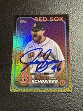SIGNED JOHN SCHREIBER 2024 Topps Series 2 Baseball Fireworks Foil Red Sox Royals