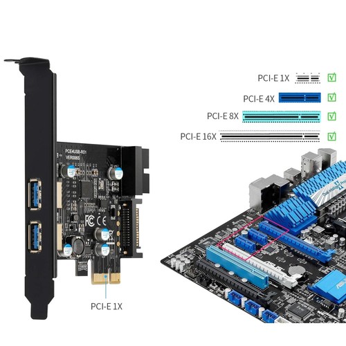 1 jeu de cartes d'extension PCI Express (PCIe) 5 Gbit/s plastique + métal PCI Express3931 - Photo 2/7