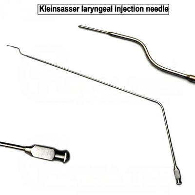 Kleinsasser laryngeal injection needle bayonet end, luer lock Stainless Steel