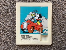Vintage Walt Disney Mickey - Donald Character Riddle Puzzle -JJ