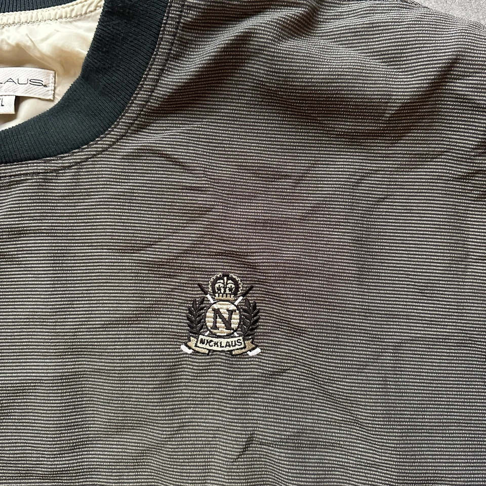 复古 Jack Nicklaus 套衫男式 XL 风衣高尔夫夹克尼龙衬里灰色 — 第 4/4 张图片