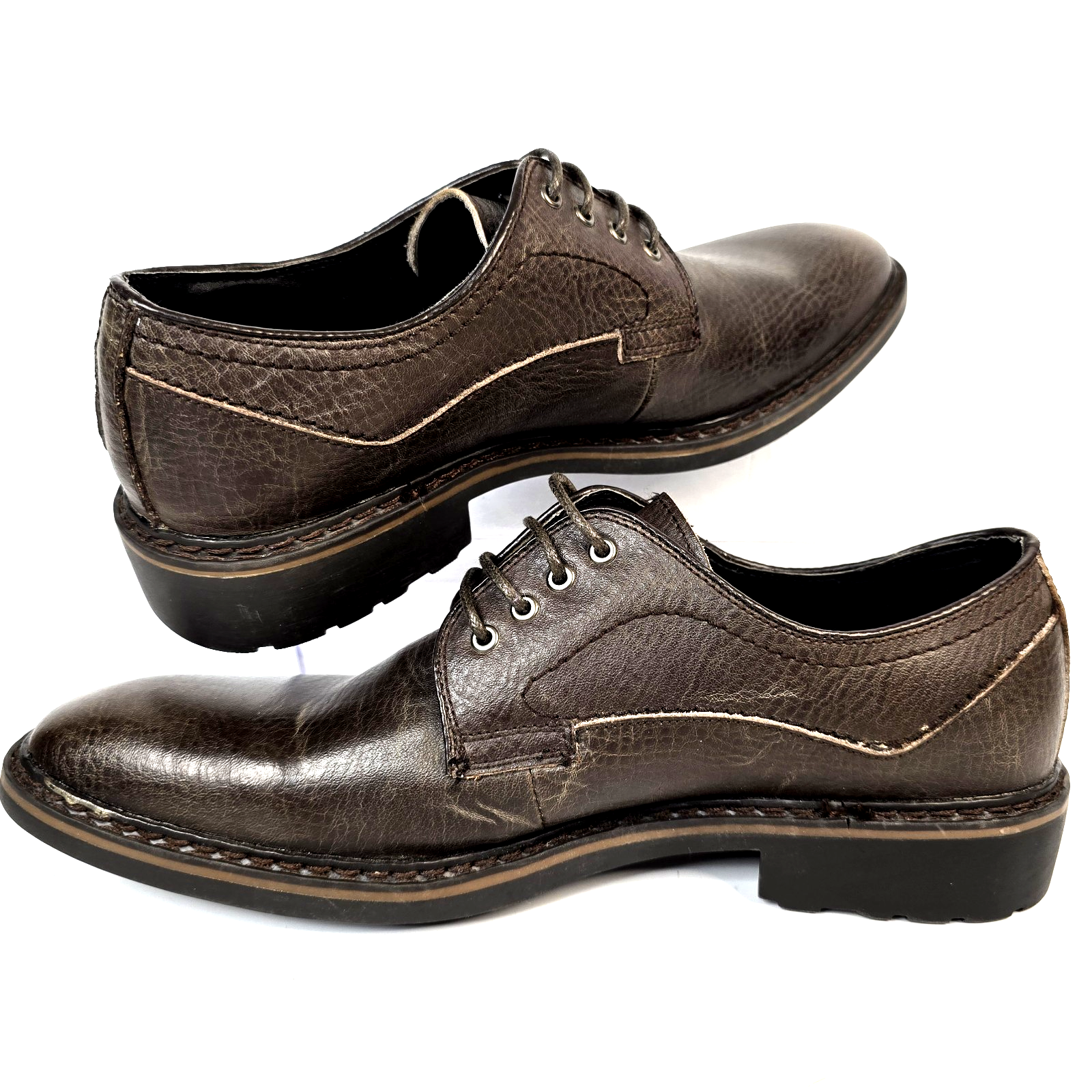 SAOLA Scarpe stringate Joseph Abboud Ryan Oxford in pelle marrone da uomo taglia 9 5D ottime
