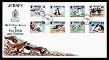 DR WHO 1998 GB JERSEY FDC SEA BIRDS CACHET COMBO L1 M62065