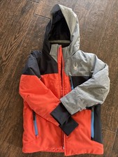Spyder Boys Leader Insulated Ski Jacket Sz 8 - Orange, Gray, Black and Blue