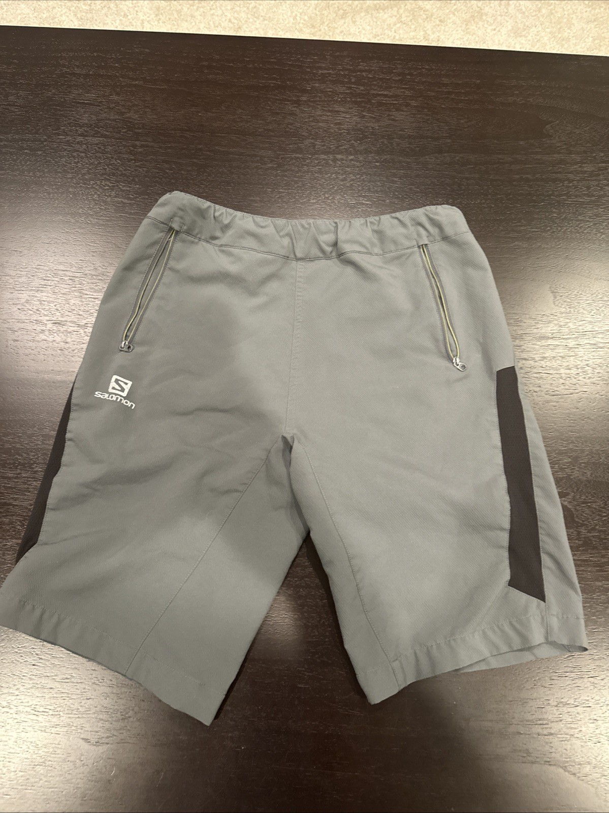 SALOMON Pantaloncini Advanced Pelle Secca Nero Elastico Vita Uomo Small Grigio