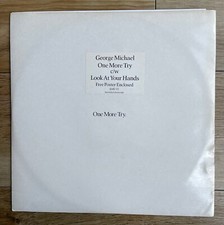 George Michael ‎One More Try 12 inch vinyl with poster NEAR MINT
