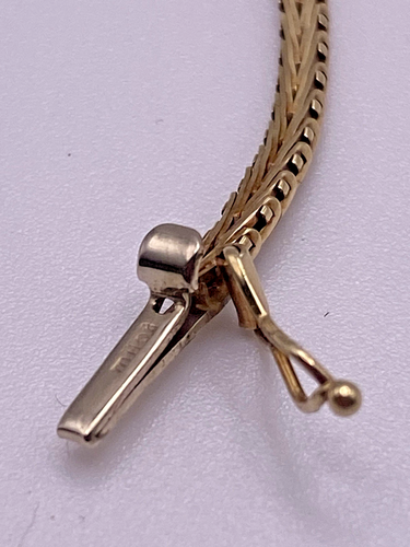 Vintage. Milor 14k Tri-Color Gold Chevron V Style Necklace. Italy - Picture 9 of 14