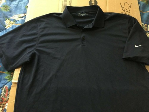 NIKE HERREN GOLF DRI-FIT GR XL KURZARM DUNKELBLAU GOLFSHIRT - Bild 4 von 12