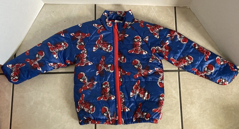 Disney Marvel Spider-man Lightweight Puffy Jacket Little Boys Size 3 CN 100/56