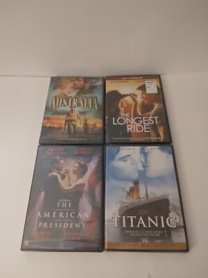 4 DVDS: Titanic/The Longest Ride/Australia/The American President 
