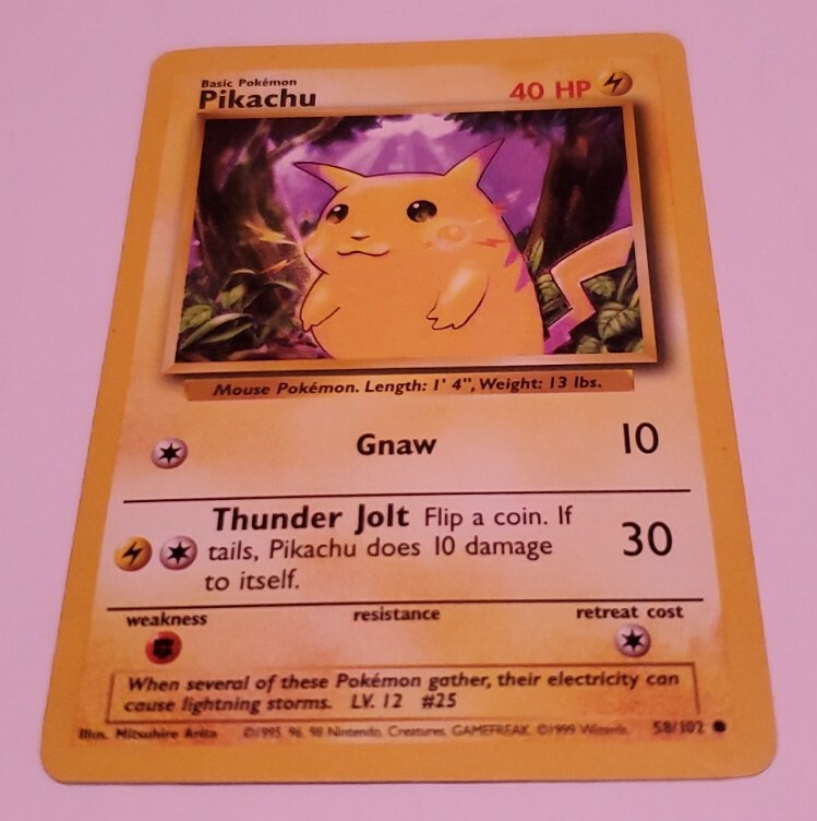 Pokemon Base Set 58/102 Yellow Cheeks Pikachu Card | eBay