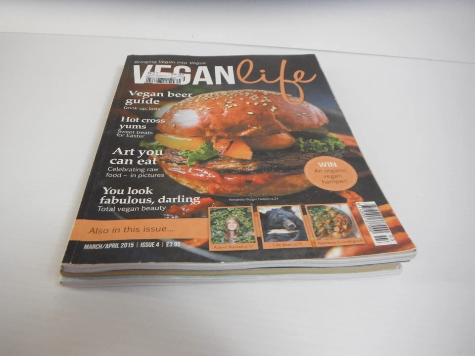 Vegan Life Cookbook Magazines x 3 Beer Burgers Vegetables Cook Recipes - Image 4 of 4