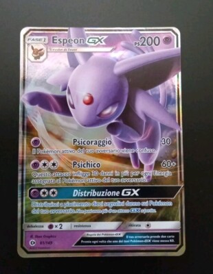 Pokémon Espeon Gx ITA NM | 61/149 Sonne und Mond Deutsch