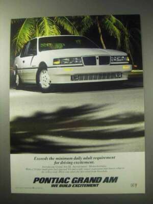 1985 Pontiac Grand Am SE Car Ad - Exceeds