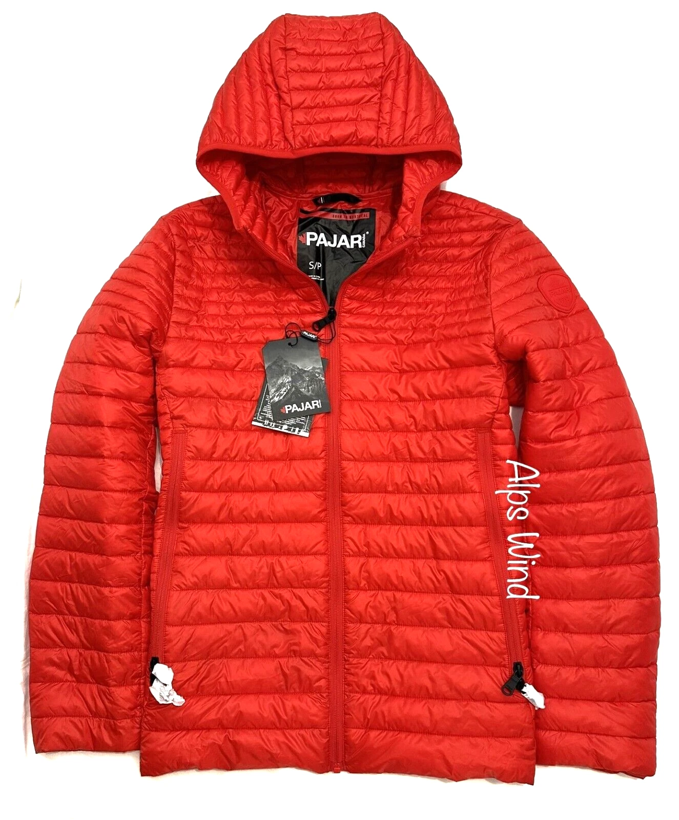 New PAJAR OSPREY MEN'S LIGHTWEIGHT PACKABLE PUFFER JACKET RED Size Small