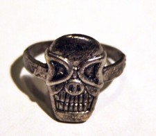 Alien Skull Biker Ring Size 7.5