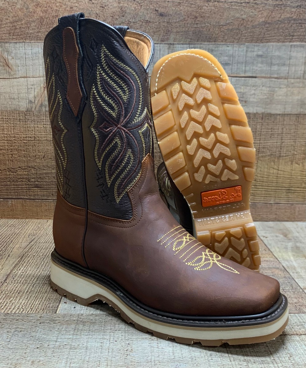 Men\'s Rodeo Leather Work Boots Pull On Leather 808 Men main image 4