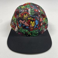 Marvel Comics Hat Cap Men Multicolor Strapback Iron Man Captain America Thor AOP