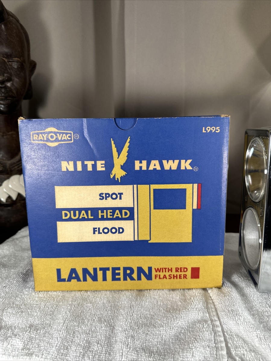NEW DEADSTOCK Vintage Rayovac Nite Hawk Lantern Flashlight L995+