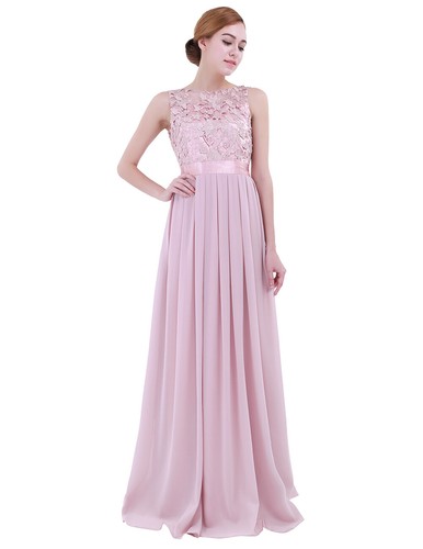 Women's Chiffon Long Bridesmaid Dresses Cocktail Wedding Evening Prom Ball AU - Picture 43 of 111