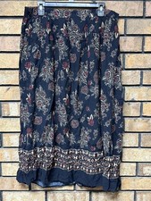 Skirt Dark Floral Sag Harbor Plus Sized Vintage 80s XL Plus Size, Old W/ Flaws 