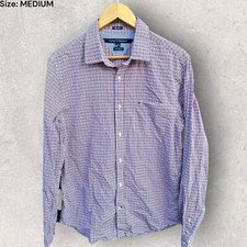 TOMMY HILFIGER RED BLUE STRIPPED DRESS SHIRT Medium